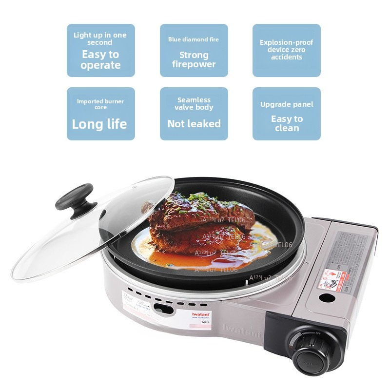 Outdoor Camping Burner - Portable Windproof Gas Stove Butane Burner