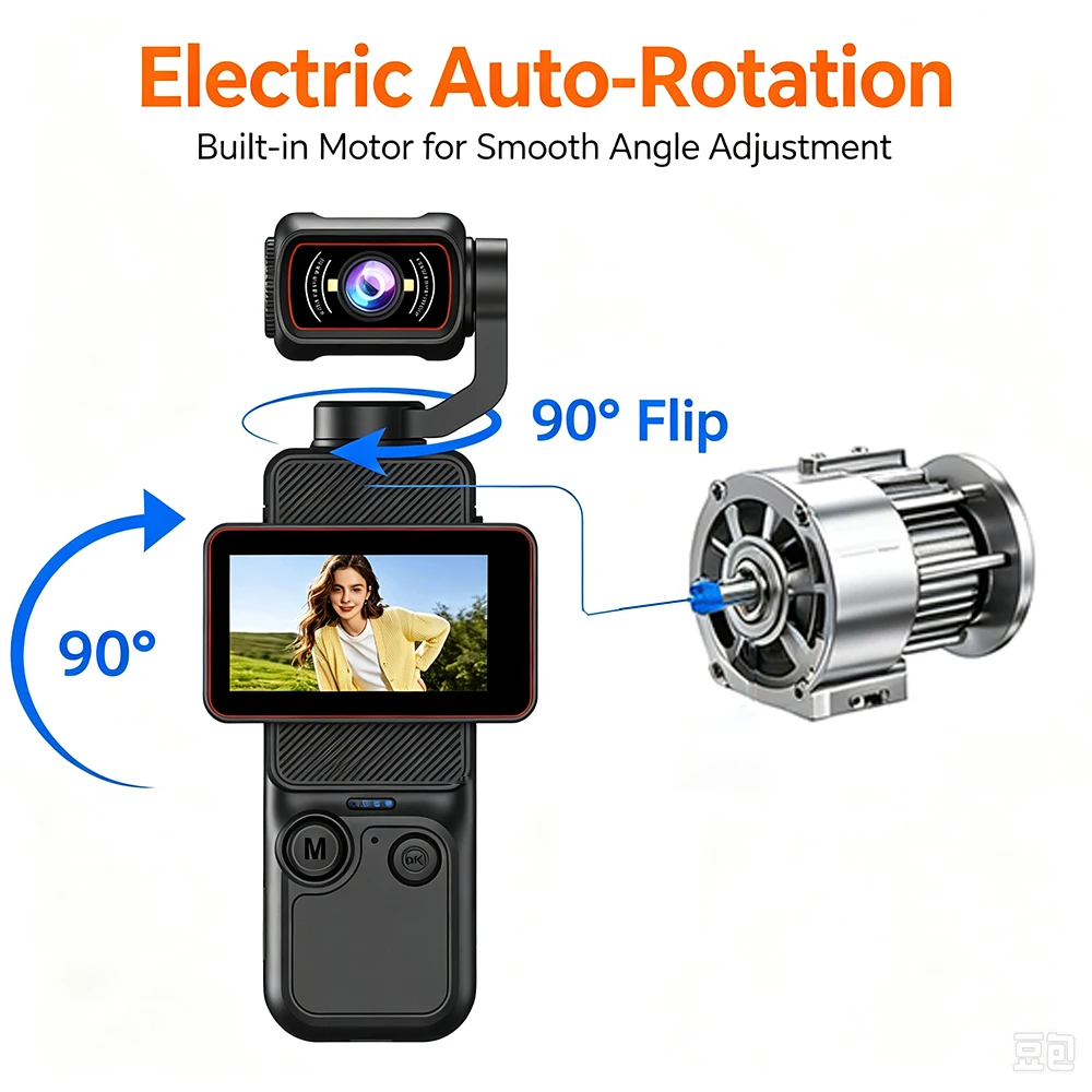 Outdoor Camping Japan - New Pocket Handheld Vlog Camera, 270°