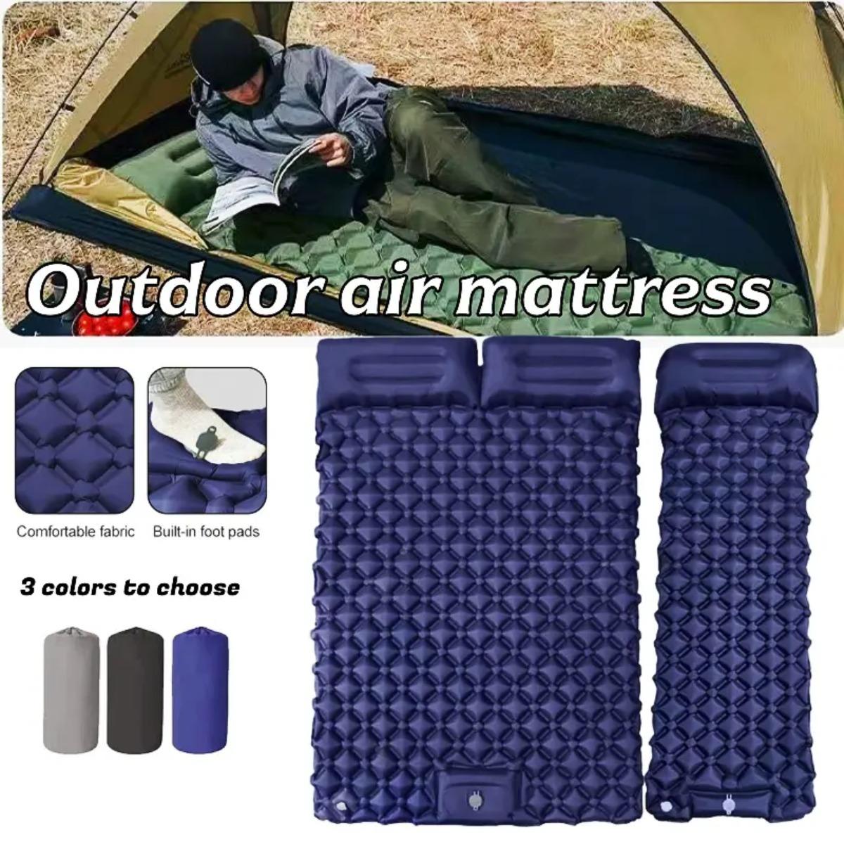 Outdoor Camping Floor Mat - Single & Double Inflatable Air Mattress,