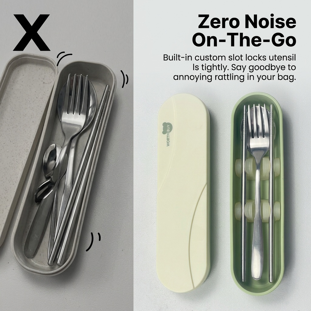 Portable Cutlery Set Stainless - Camping Quiet 评论和价格