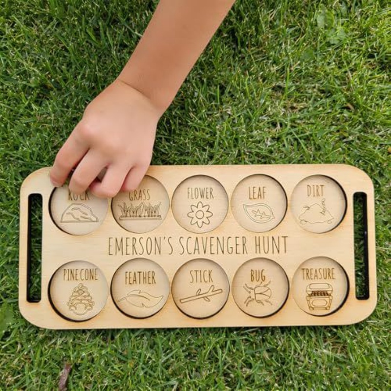 Portable Wooden Bug Scavenger  - Outdoor Camping Kids Activities 评论和价格