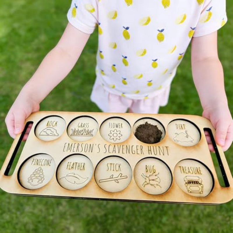 Portable Wooden Bug Scavenger  - Outdoor Camping Kids Activities 评论和价格