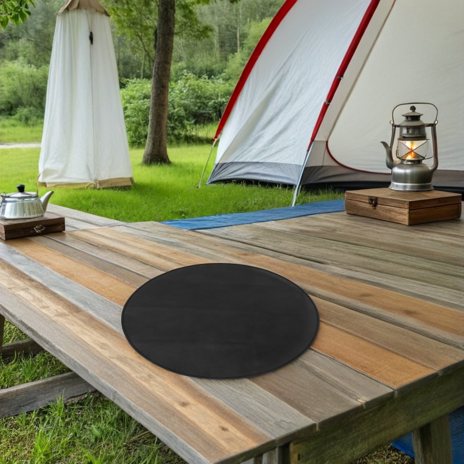 Round Fireproof Bbq Mat 24 Inc - Outdoor Camping Mat 评论和价格