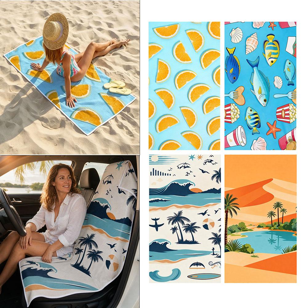 2‑in‑1 Beach Towel Car Seat Co - Outdoor Camping Mat 评论和价格