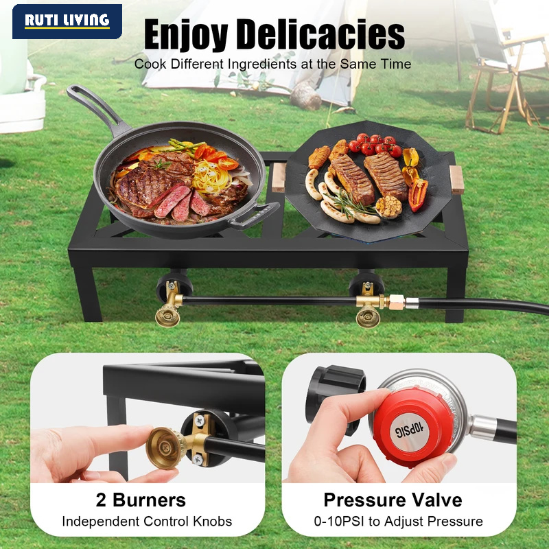 Portable 1/2 Burner Outdoor Ga - Outdoor Camping Burner 评论和价格