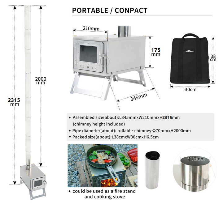 [New] Outdoor Stainless Steel  - Outdoor Camping Wood Stove 评论和价格