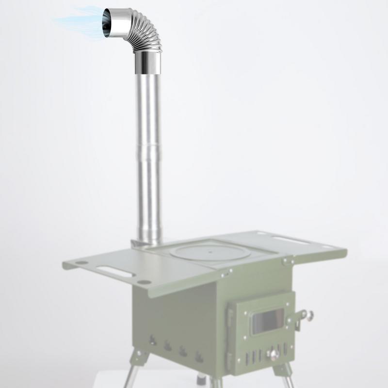 60/75mm Stainless Steel 90 Deg - Outdoor Camping Wood Stove 评论和价格