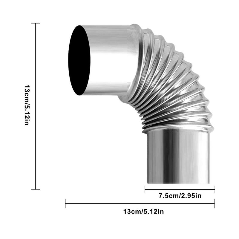 60/75mm Stainless Steel 90 Deg - Outdoor Camping Wood Stove 评论和价格