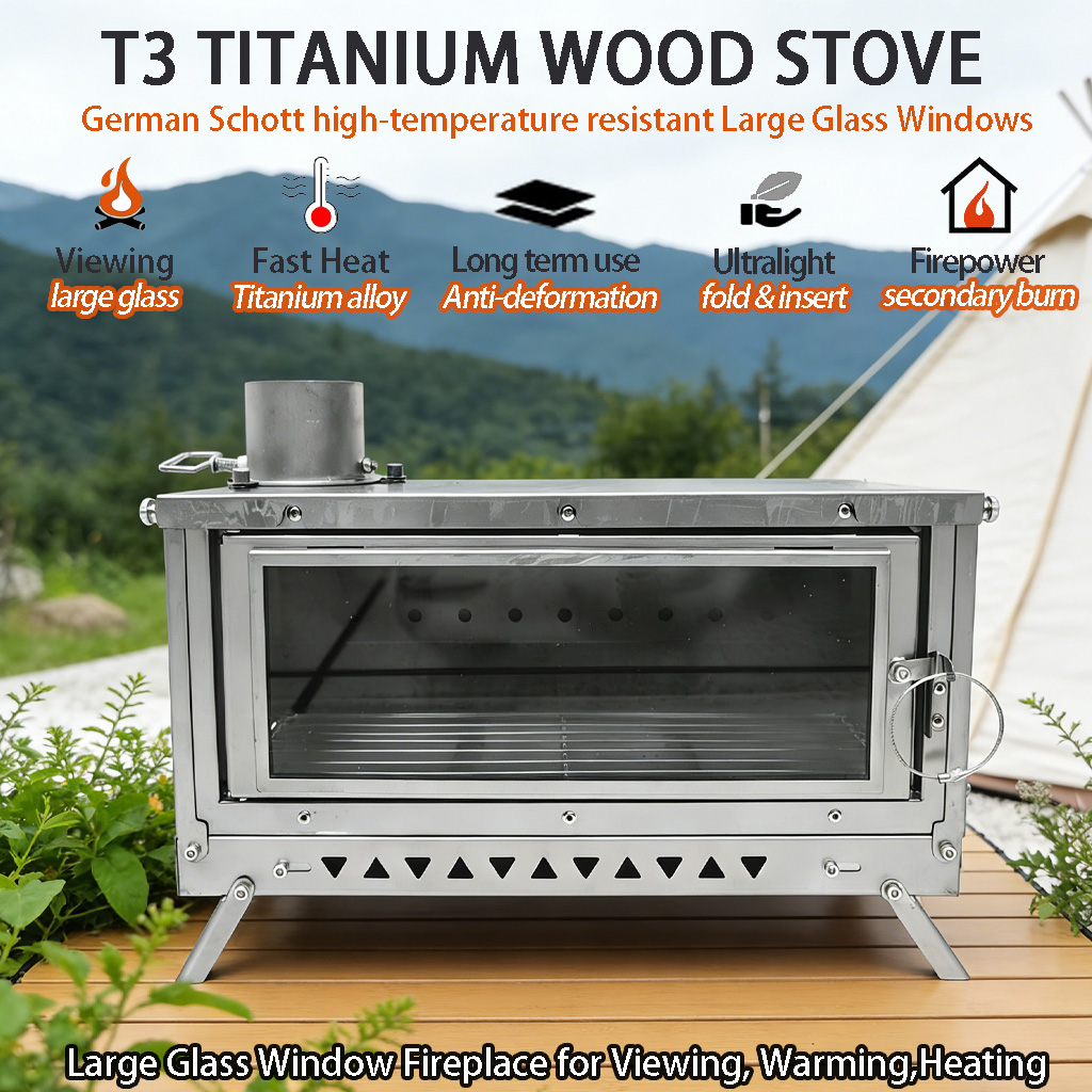 DANCHEL T3 Titanium Tent Stove - Outdoor Camping Wood Stove 评论和价格