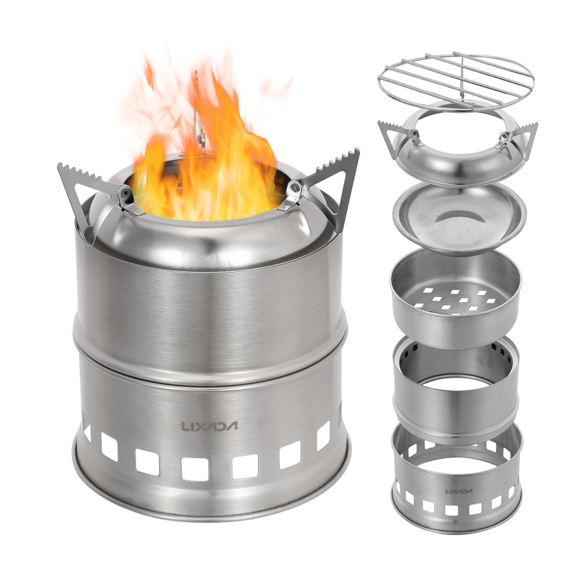 Lixada Stainless Steel Wood St - Outdoor Camping Wood Stove 评论和价格
