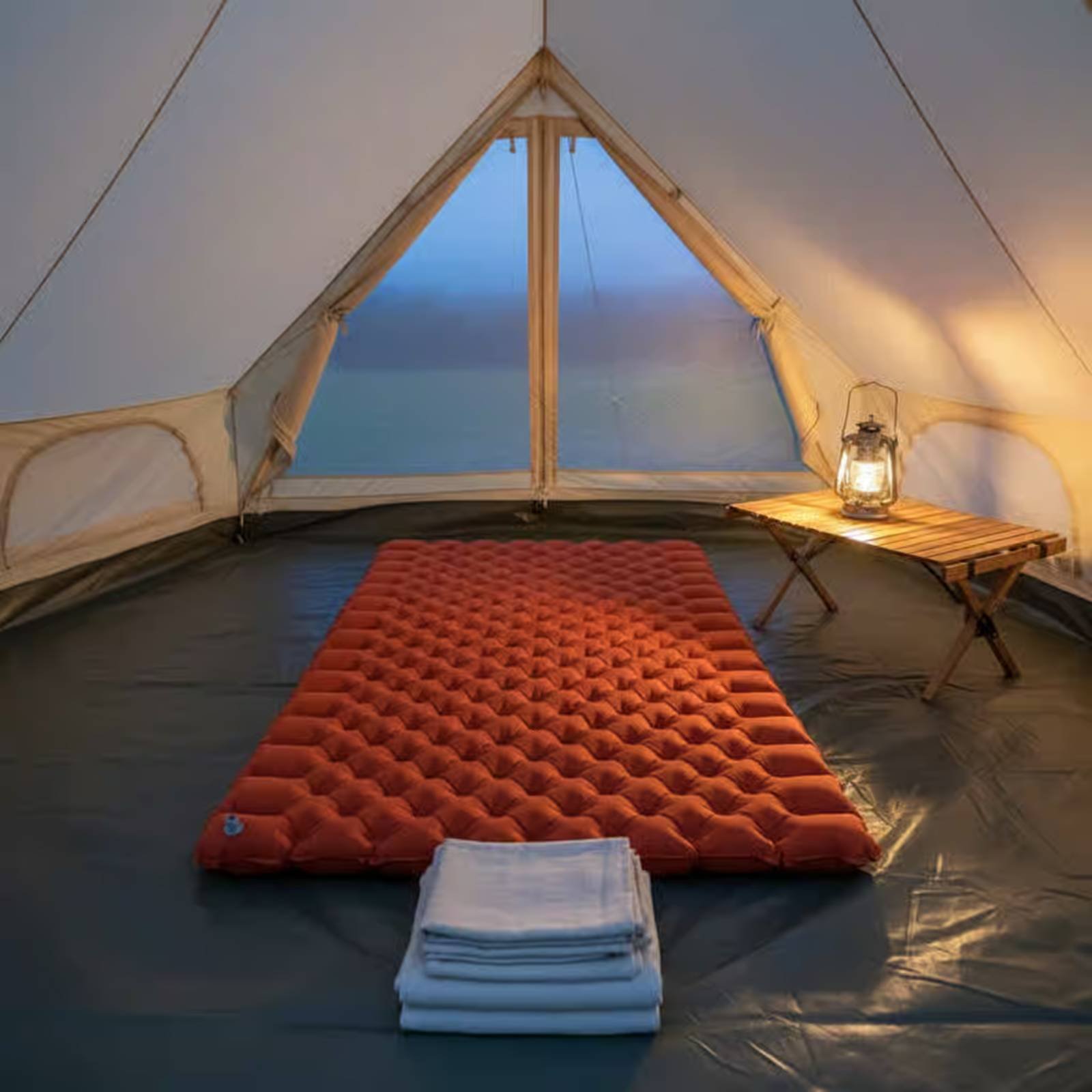 Inflatable Camping Mat Nylon T - Outdoor Camping Floor Mat 评论和价格