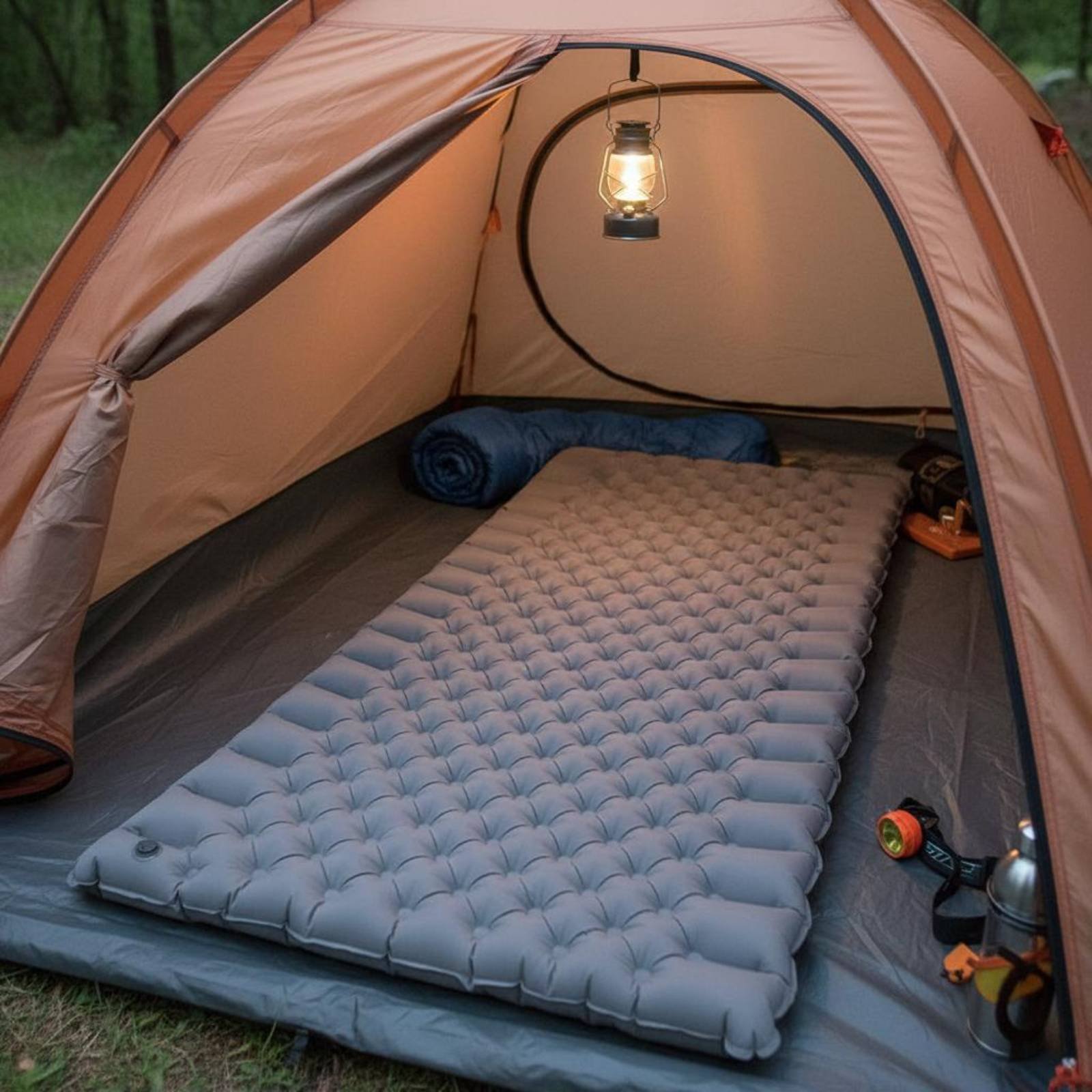 Inflatable Camping Mat Nylon T - Outdoor Camping Floor Mat 评论和价格