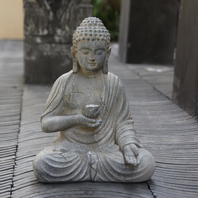 Resin Solar Buddha Statue Scul - Outdoor Camping Japan 评论和价格