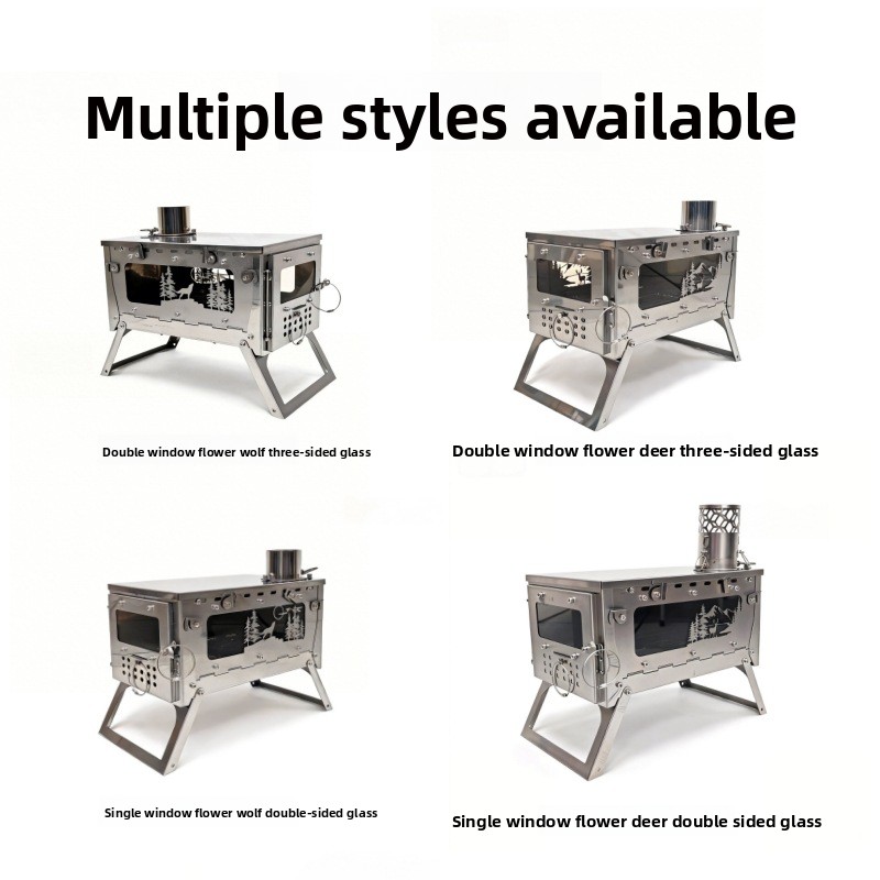 Stainless Steel Foldable Porta - Outdoor Camping Wood Stove 评论和价格