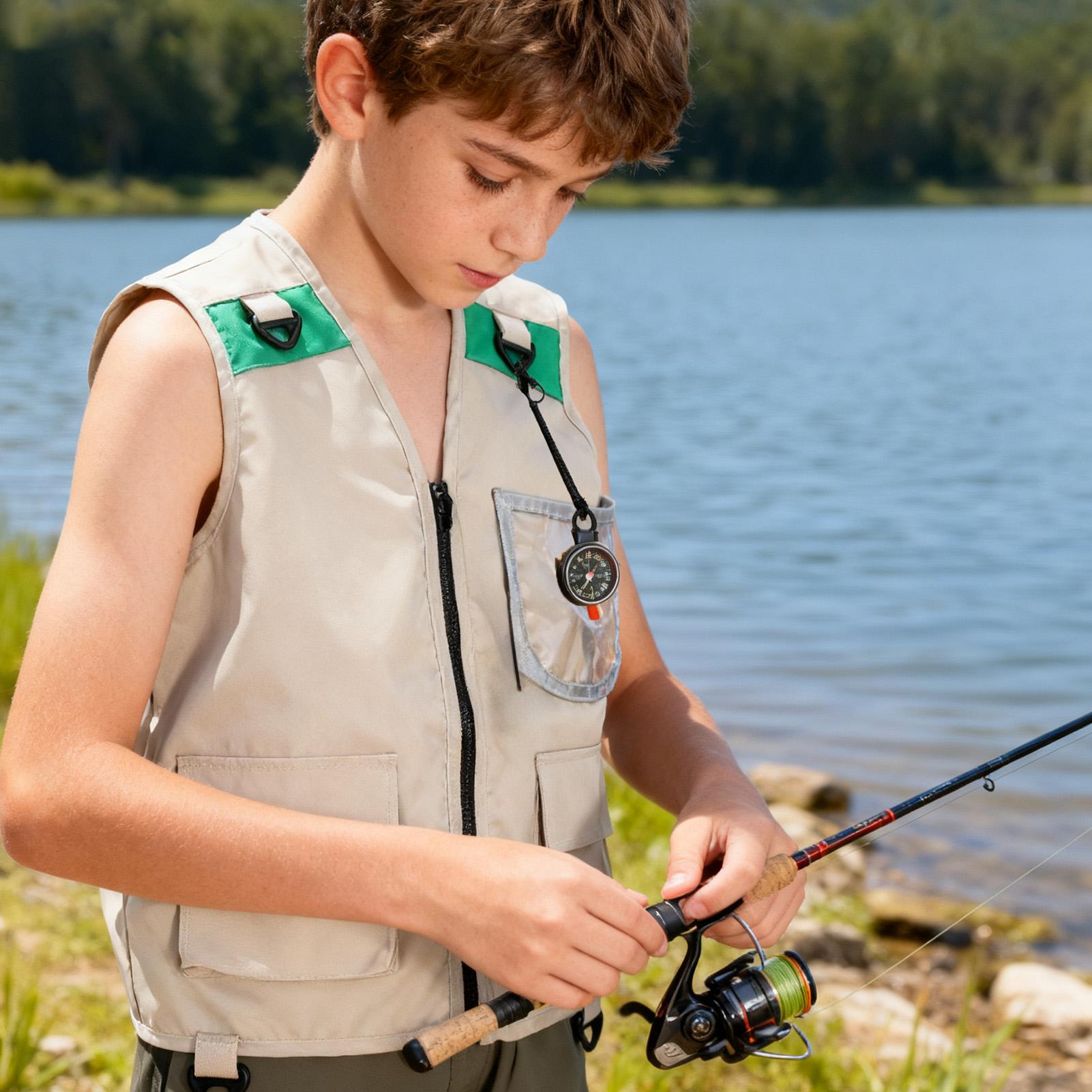 Kids Cargo Vest Sleeveless Cos - Outdoor Camping Kids Activities 评论和价格