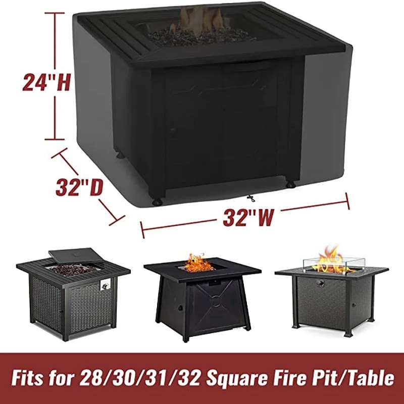 Waterproof Square Fire Pit Cov - Outdoor Camping Fire 评论和价格