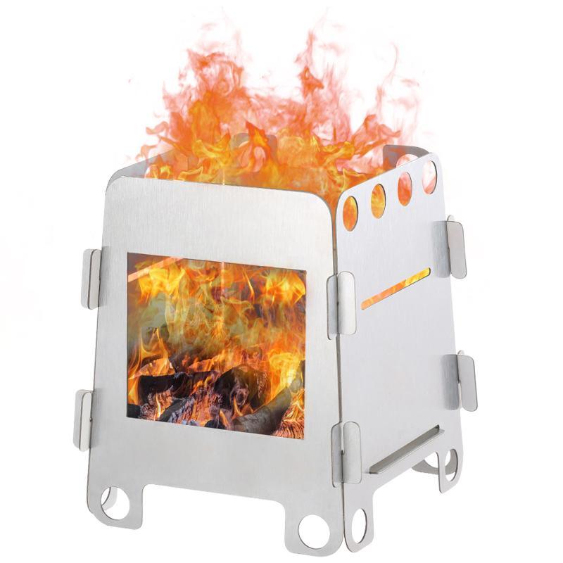 1 Set Folding Camping Wood Sto - Outdoor Camping Wood Stove 评论和价格
