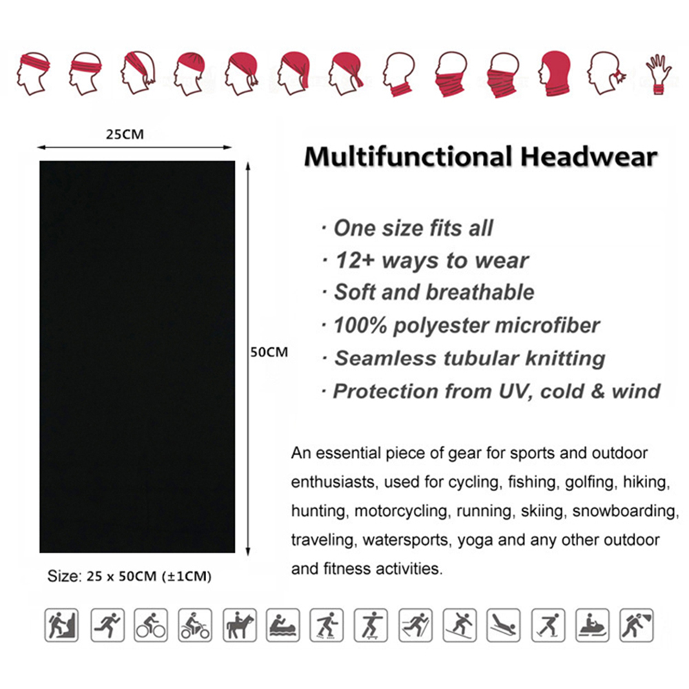 Seamless Solid Color Bandanas  - Trekking Gaiters 评论和价格