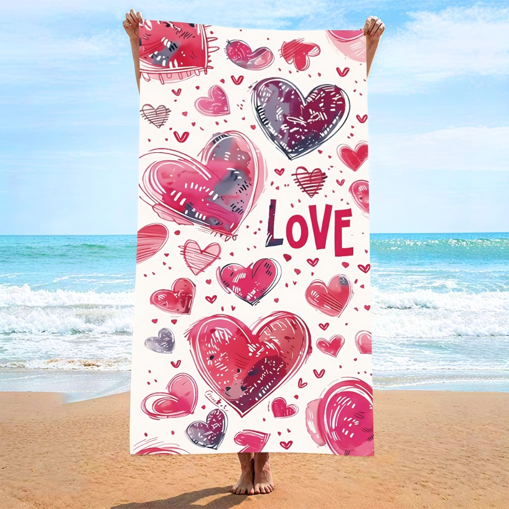 Heart Symbol Bath Towel 27x55i - Outdoor Camping Mat 评论和价格