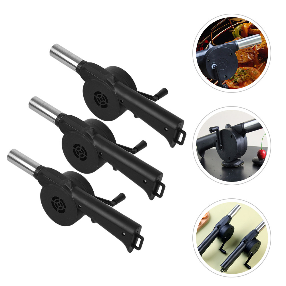3Pcs Manual Hand Crank Fire Bl - Outdoor Camping Fire 评论和价格
